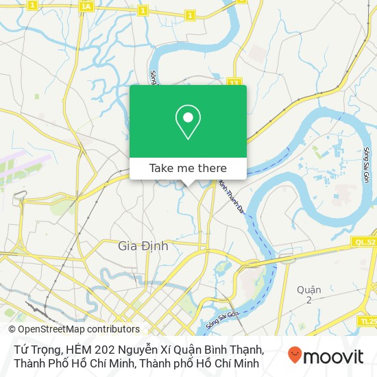 Bản đồ Tứ Trọng, HẺM 202 Nguyễn Xí Quận Bình Thạnh, Thành Phố Hồ Chí Minh