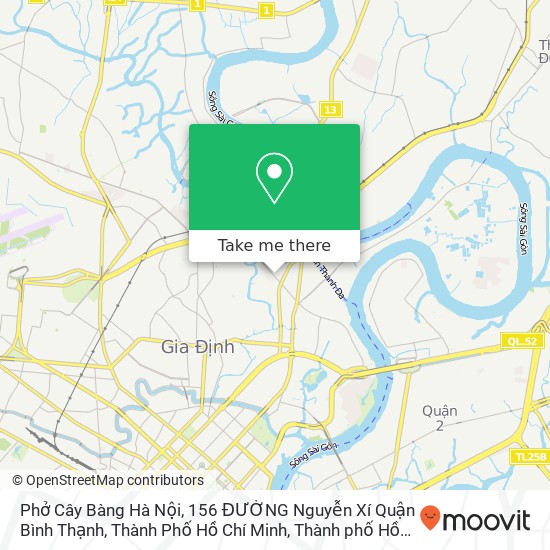 Bản đồ Phở Cây Bàng Hà Nội, 156 ĐƯỜNG Nguyễn Xí Quận Bình Thạnh, Thành Phố Hồ Chí Minh