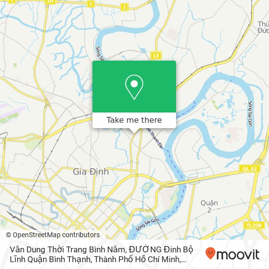 Bản đồ Văn Dung Thời Trang Bình Năm, ĐƯỜNG Đinh Bộ Lĩnh Quận Bình Thạnh, Thành Phố Hồ Chí Minh