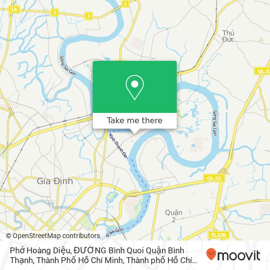 Bản đồ Phở Hoàng Diệu, ĐƯỜNG Bình Quoi Quận Bình Thạnh, Thành Phố Hồ Chí Minh