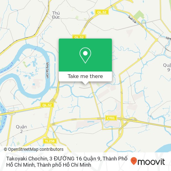 Bản đồ Takoyaki Chochin, 3 ĐƯỜNG 16 Quận 9, Thành Phố Hồ Chí Minh