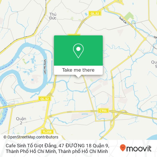 Bản đồ Cafe Sinh Tố Giọt Đắng, 47 ĐƯỜNG 18 Quận 9, Thành Phố Hồ Chí Minh