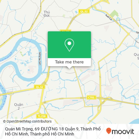 Bản đồ Quán Mì Trọng, 69 ĐƯỜNG 18 Quận 9, Thành Phố Hồ Chí Minh