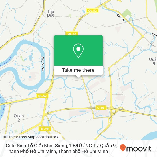Bản đồ Cafe Sinh Tố Giải Khát Siêng, 1 ĐƯỜNG 17 Quận 9, Thành Phố Hồ Chí Minh