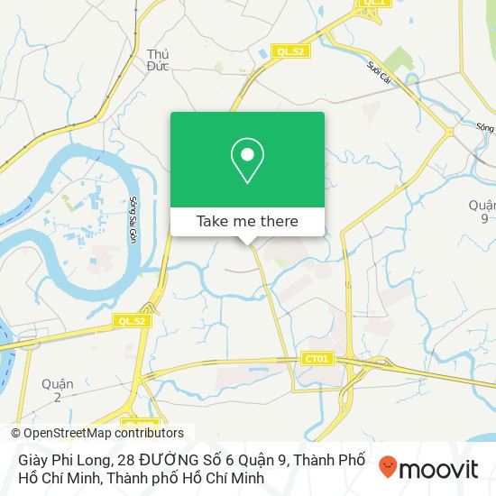 Bản đồ Giày Phi Long, 28 ĐƯỜNG Số 6 Quận 9, Thành Phố Hồ Chí Minh