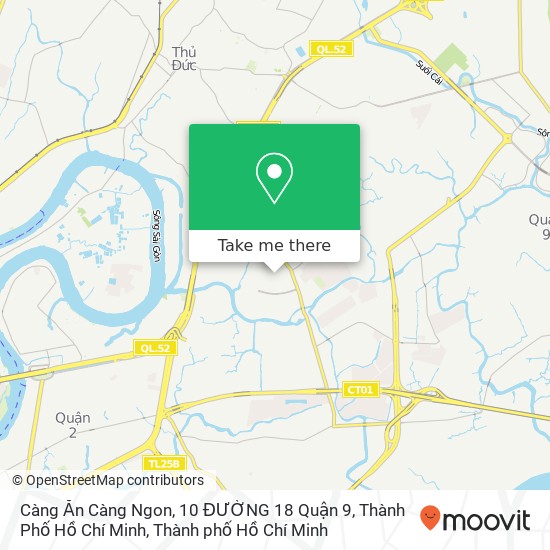 Bản đồ Càng Ăn Càng Ngon, 10 ĐƯỜNG 18 Quận 9, Thành Phố Hồ Chí Minh