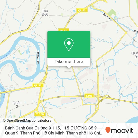 Bản đồ Bánh Canh Cua Đường 9-115, 115 ĐƯỜNG Số 9 Quận 9, Thành Phố Hồ Chí Minh