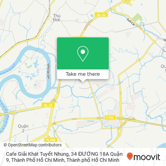 Bản đồ Cafe Giải Khát Tuyết Nhung, 34 ĐƯỜNG 18A Quận 9, Thành Phố Hồ Chí Minh