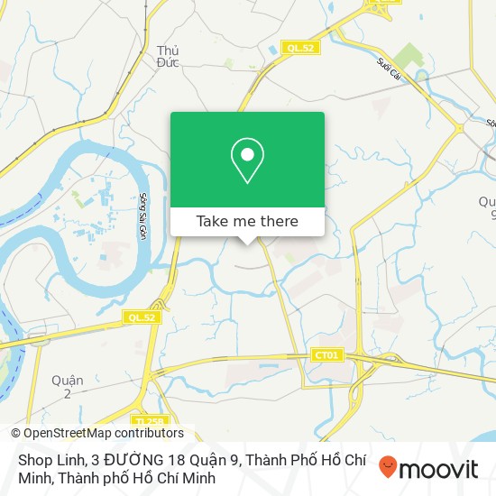 Bản đồ Shop Linh, 3 ĐƯỜNG 18 Quận 9, Thành Phố Hồ Chí Minh