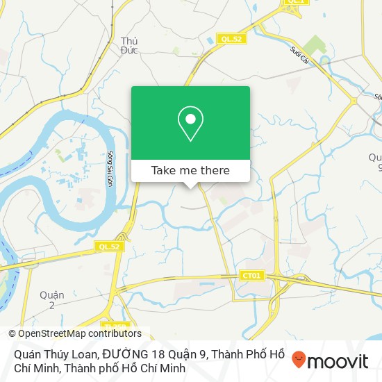 Bản đồ Quán Thúy Loan, ĐƯỜNG 18 Quận 9, Thành Phố Hồ Chí Minh