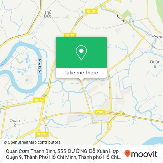 Bản đồ Quán Cơm Thanh Bình, 555 ĐƯỜNG Đỗ Xuân Hợp Quận 9, Thành Phố Hồ Chí Minh