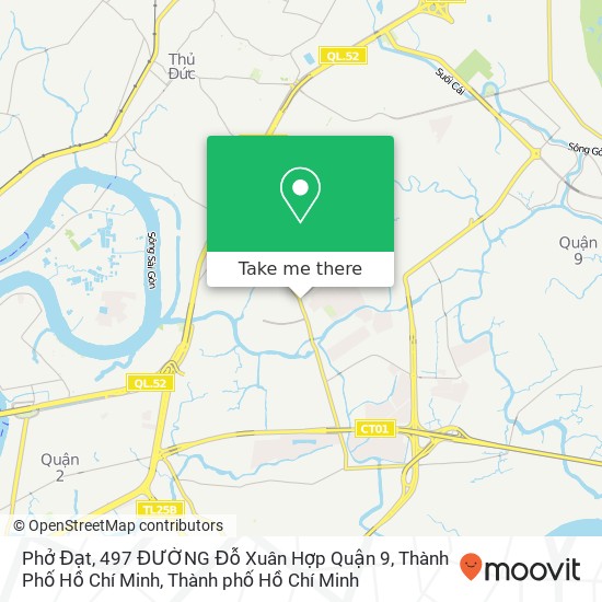 Bản đồ Phở Đạt, 497 ĐƯỜNG Đỗ Xuân Hợp Quận 9, Thành Phố Hồ Chí Minh