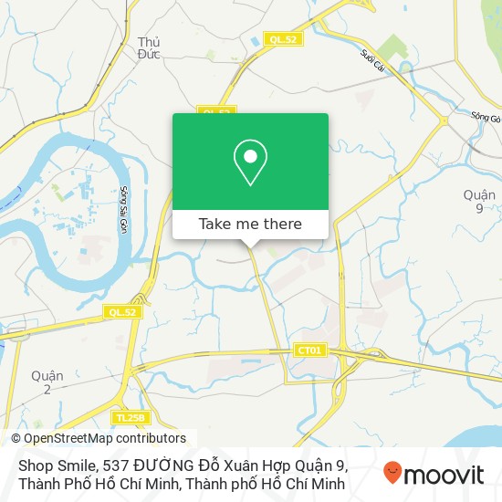 Bản đồ Shop Smile, 537 ĐƯỜNG Đỗ Xuân Hợp Quận 9, Thành Phố Hồ Chí Minh