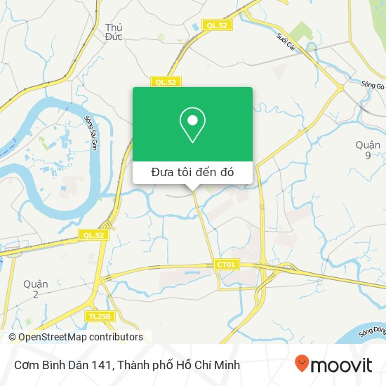 Bản đồ Cơm Bình Dân 141, ĐƯỜNG Đỗ Xuân Hợp Quận 9, Thành Phố Hồ Chí Minh