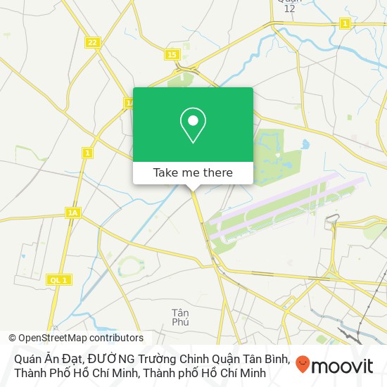 Bản đồ Quán Ăn Đạt, ĐƯỜNG Trường Chinh Quận Tân Bình, Thành Phố Hồ Chí Minh