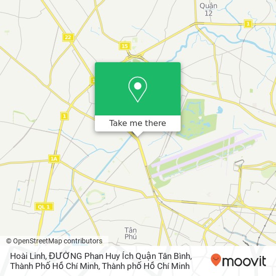 Bản đồ Hoài Linh, ĐƯỜNG Phan Huy Ích Quận Tân Bình, Thành Phố Hồ Chí Minh