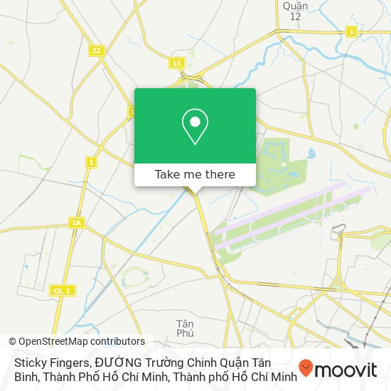 Bản đồ Sticky Fingers, ĐƯỜNG Trường Chinh Quận Tân Bình, Thành Phố Hồ Chí Minh