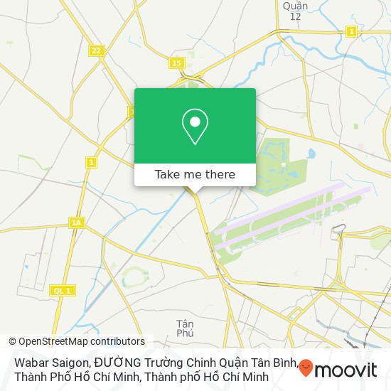 Bản đồ Wabar Saigon, ĐƯỜNG Trường Chinh Quận Tân Bình, Thành Phố Hồ Chí Minh