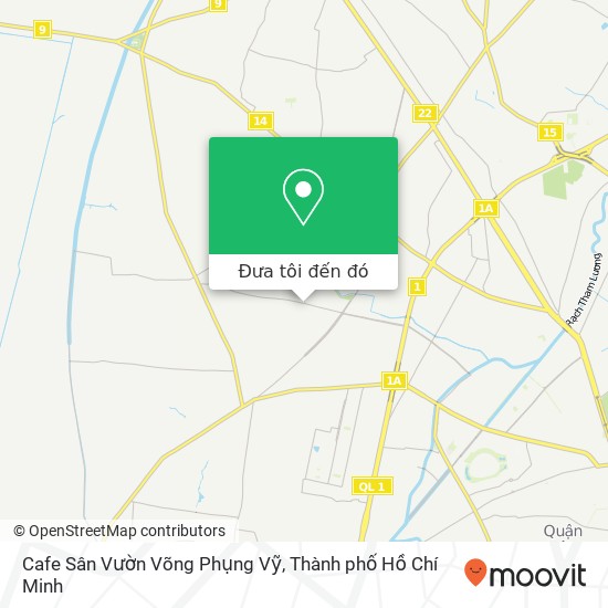 Bản đồ Cafe Sân Vườn Võng Phụng Vỹ, ĐƯỜNG Thới Hòa Huyện Bình Chánh, Thành Phố Hồ Chí Minh