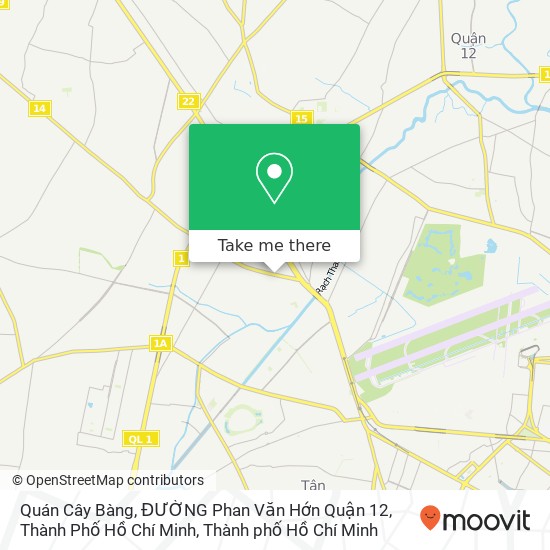 Bản đồ Quán Cây Bàng, ĐƯỜNG Phan Văn Hớn Quận 12, Thành Phố Hồ Chí Minh