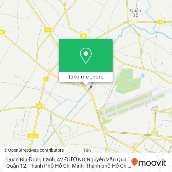 Bản đồ Quán Bia Đông Lạnh, 42 ĐƯỜNG Nguyễn Văn Quá Quận 12, Thành Phố Hồ Chí Minh