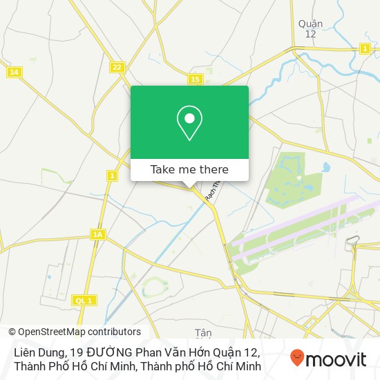 Bản đồ Liên Dung, 19 ĐƯỜNG Phan Văn Hớn Quận 12, Thành Phố Hồ Chí Minh