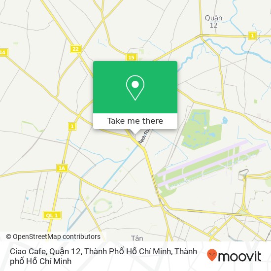 Bản đồ Ciao Cafe, Quận 12, Thành Phố Hồ Chí Minh