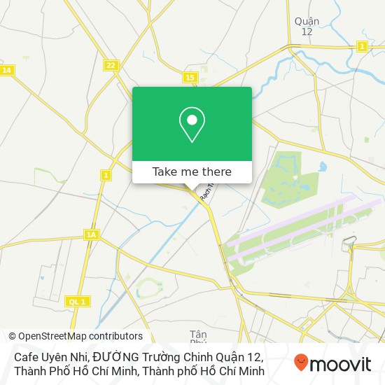 Bản đồ Cafe Uyên Nhi, ĐƯỜNG Trường Chinh Quận 12, Thành Phố Hồ Chí Minh