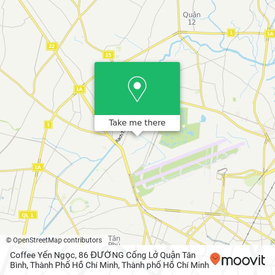 Bản đồ Coffee Yến Ngọc, 86 ĐƯỜNG Cống Lở Quận Tân Bình, Thành Phố Hồ Chí Minh