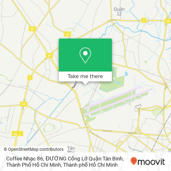 Bản đồ Coffee Nhạc 86, ĐƯỜNG Cống Lở Quận Tân Bình, Thành Phố Hồ Chí Minh
