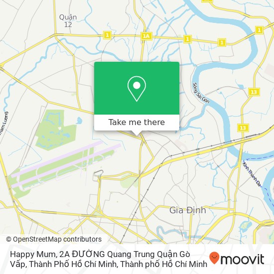 Bản đồ Happy Mum, 2A ĐƯỜNG Quang Trung Quận Gò Vấp, Thành Phố Hồ Chí Minh