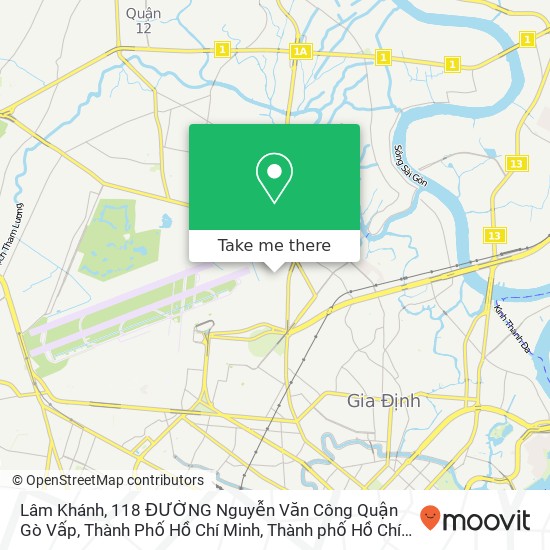 Bản đồ Lâm Khánh, 118 ĐƯỜNG Nguyễn Văn Công Quận Gò Vấp, Thành Phố Hồ Chí Minh