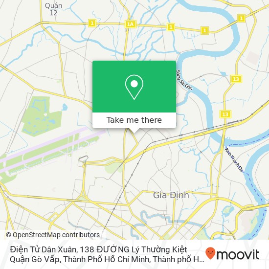 Bản đồ Điện Tử Dân Xuân, 138 ĐƯỜNG Lý Thường Kiệt Quận Gò Vấp, Thành Phố Hồ Chí Minh
