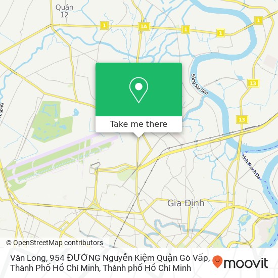 Bản đồ Vân Long, 954 ĐƯỜNG Nguyễn Kiệm Quận Gò Vấp, Thành Phố Hồ Chí Minh