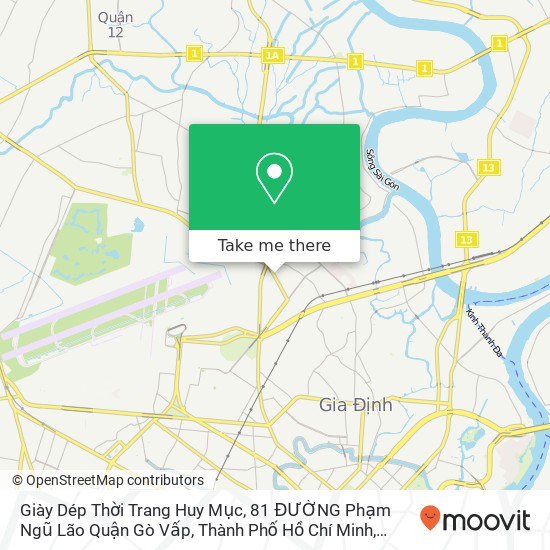 Bản đồ Giày Dép Thời Trang Huy Mục, 81 ĐƯỜNG Phạm Ngũ Lão Quận Gò Vấp, Thành Phố Hồ Chí Minh