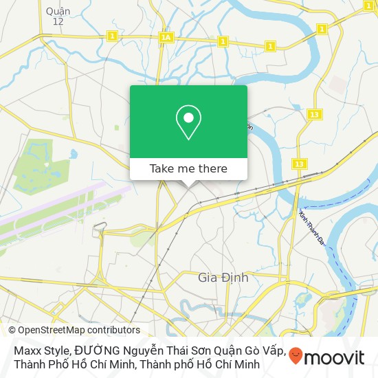 Bản đồ Maxx Style, ĐƯỜNG Nguyễn Thái Sơn Quận Gò Vấp, Thành Phố Hồ Chí Minh