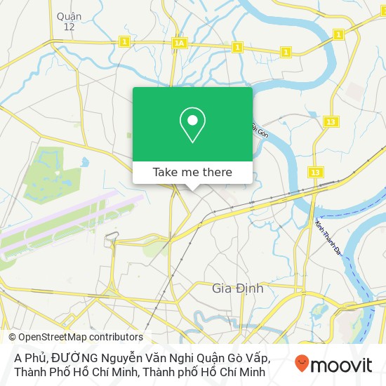 Bản đồ A Phủ, ĐƯỜNG Nguyễn Văn Nghi Quận Gò Vấp, Thành Phố Hồ Chí Minh