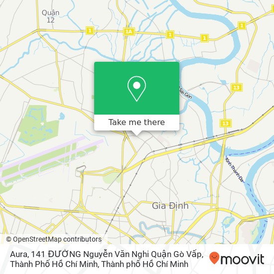 Bản đồ Aura, 141 ĐƯỜNG Nguyễn Văn Nghi Quận Gò Vấp, Thành Phố Hồ Chí Minh