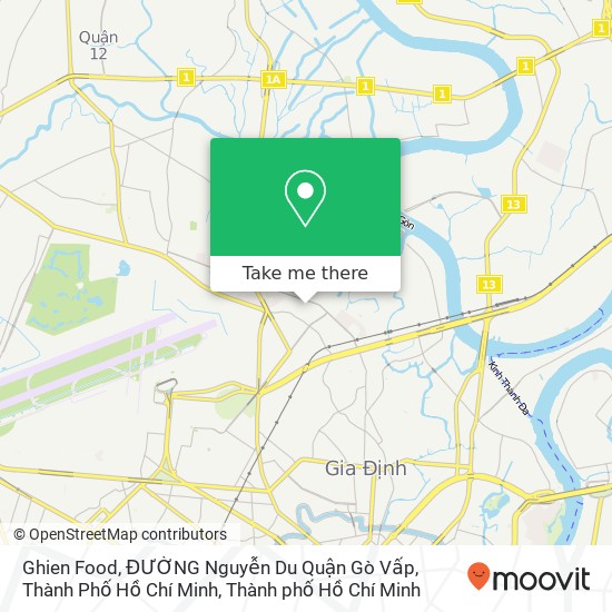 Bản đồ Ghien Food, ĐƯỜNG Nguyễn Du Quận Gò Vấp, Thành Phố Hồ Chí Minh