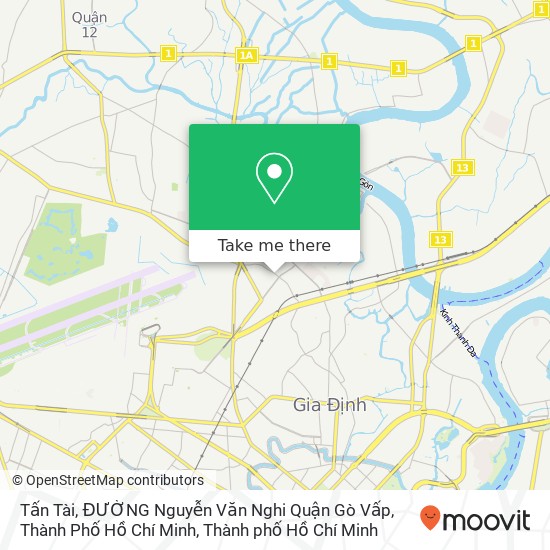 Bản đồ Tấn Tài, ĐƯỜNG Nguyễn Văn Nghi Quận Gò Vấp, Thành Phố Hồ Chí Minh