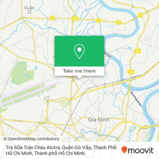 Bản đồ Trà Sữa Trân Châu Alotra, Quận Gò Vấp, Thành Phố Hồ Chí Minh