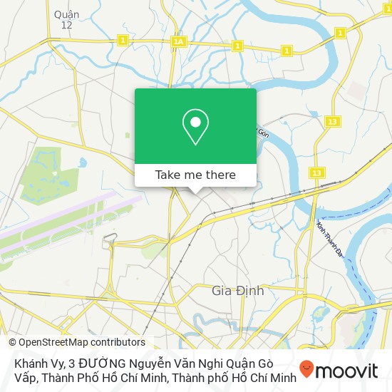 Bản đồ Khánh Vy, 3 ĐƯỜNG Nguyễn Văn Nghi Quận Gò Vấp, Thành Phố Hồ Chí Minh