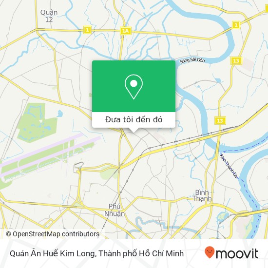 Bản đồ Quán Ăn Huế Kim Long, 133 ĐƯỜNG Nguyễn Văn Nghi Quận Gò Vấp, Thành Phố Hồ Chí Minh