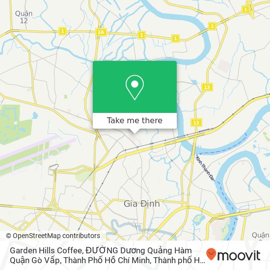 Bản đồ Garden Hills Coffee, ĐƯỜNG Dương Quảng Hàm Quận Gò Vấp, Thành Phố Hồ Chí Minh
