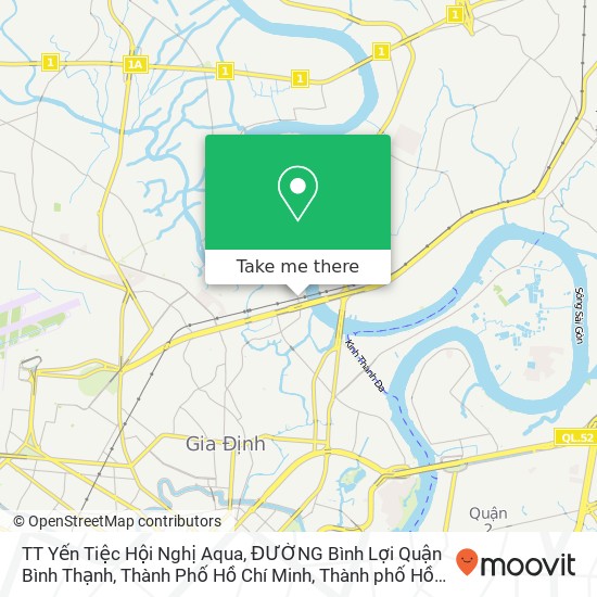 Bản đồ TT Yến Tiệc Hội Nghị Aqua, ĐƯỜNG Bình Lợi Quận Bình Thạnh, Thành Phố Hồ Chí Minh