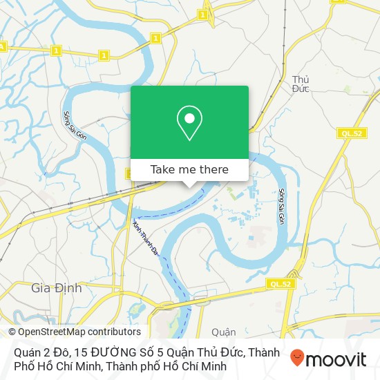 Bản đồ Quán 2 Đô, 15 ĐƯỜNG Số 5 Quận Thủ Đức, Thành Phố Hồ Chí Minh