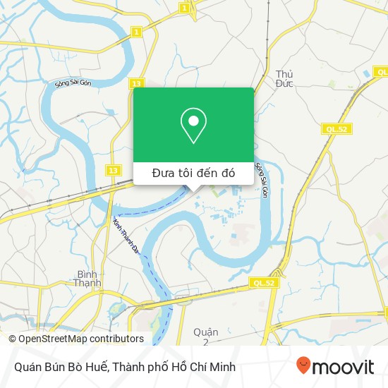 Bản đồ Quán Bún Bò Huế, 315 ĐƯỜNG Bình Quới Quận Bình Thạnh, Thành Phố Hồ Chí Minh