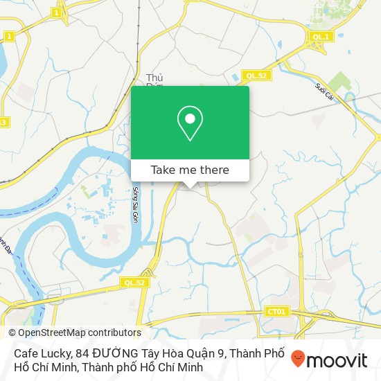 Bản đồ Cafe Lucky, 84 ĐƯỜNG Tây Hòa Quận 9, Thành Phố Hồ Chí Minh