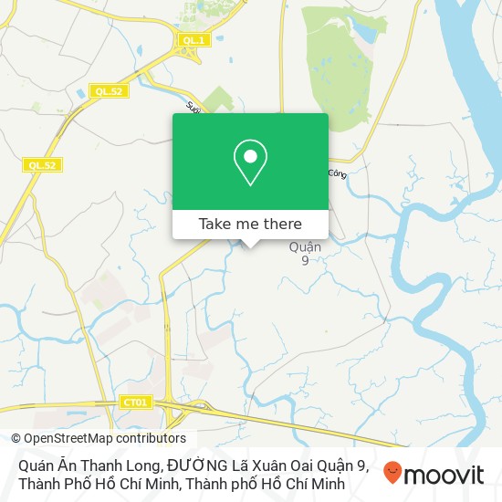 Bản đồ Quán Ăn Thanh Long, ĐƯỜNG Lã Xuân Oai Quận 9, Thành Phố Hồ Chí Minh
