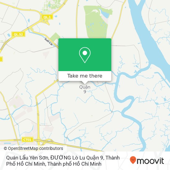 Bản đồ Quán Lẩu Yên Sơn, ĐƯỜNG Lò Lu Quận 9, Thành Phố Hồ Chí Minh